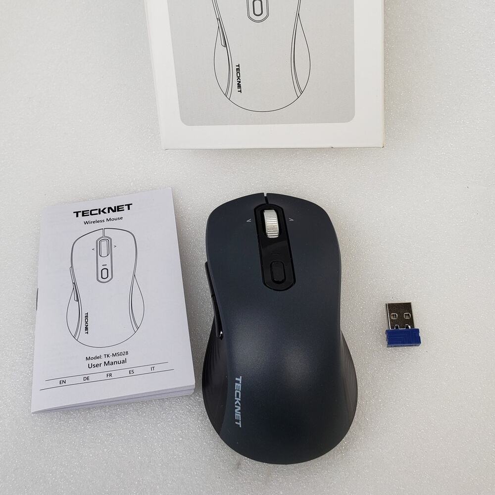 TECKNET Ergonomic Wireless Mouse (TK-MS028 / Black, Grey)